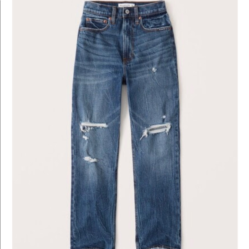 A&F Curve Love Ankle Straight Jeans, Size 27